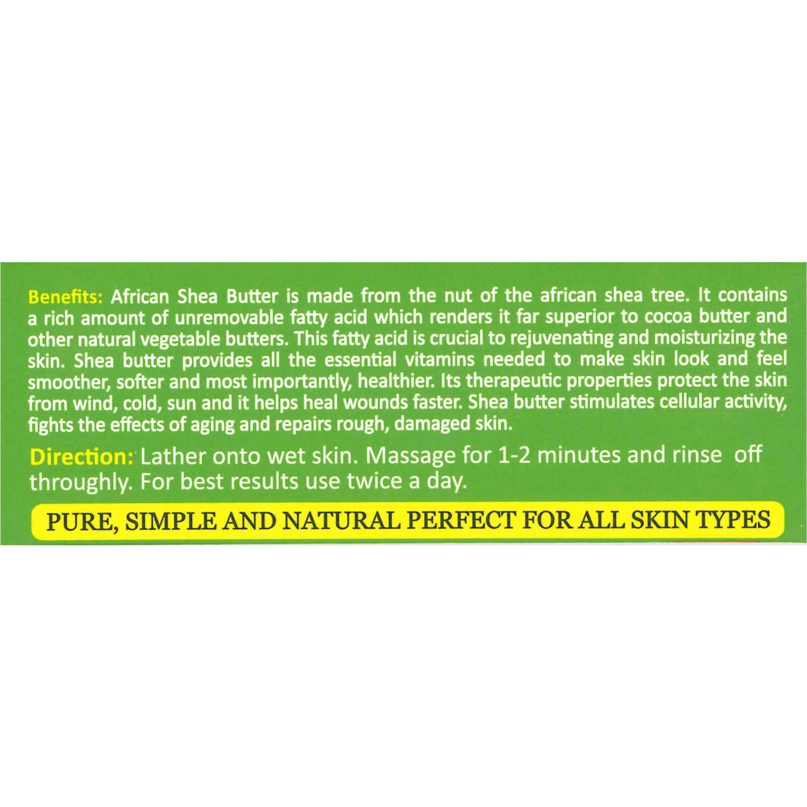 African Shea Butter Soap Bar Raspberry, Halal, 100% Vegetable Base Acne 6.3 OZ