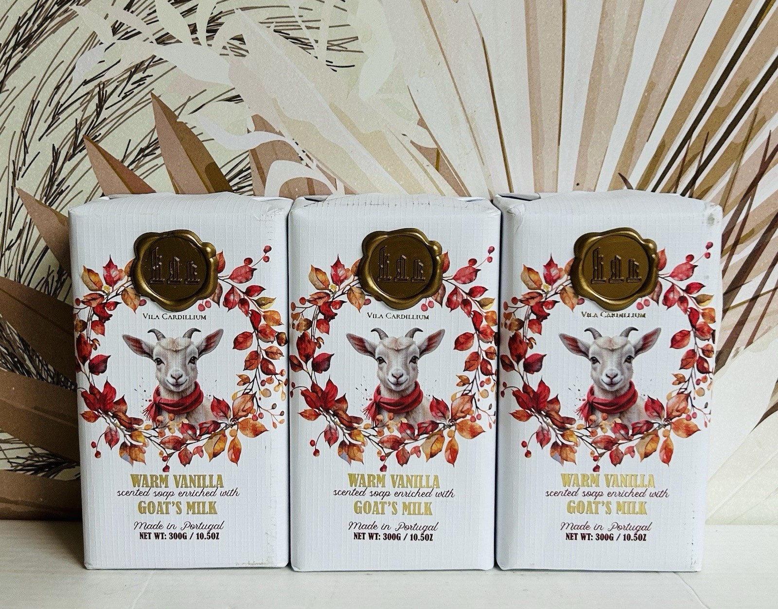 3-Pack Vila Cardillium ~ Warm Vanilla Scented Bar Soap with Goat’s Milk 10.5 oz