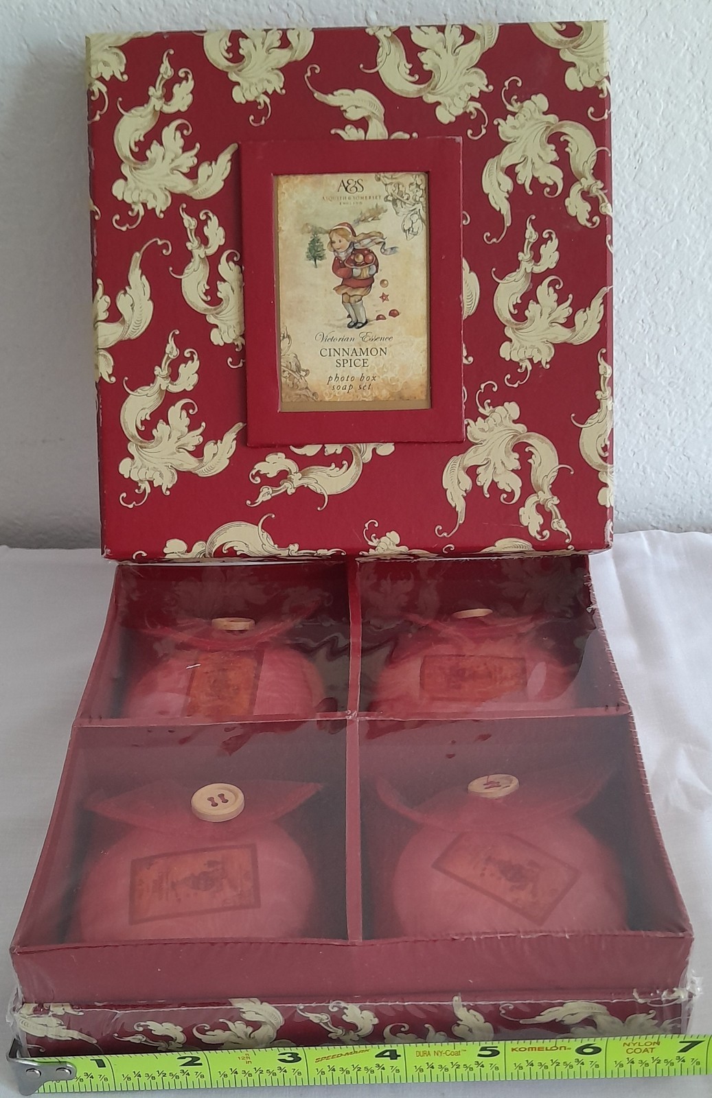 A&S Victorian Essence Cinnamon Spice Luxury Soap Cleanse Nourishes Softens 4×85g