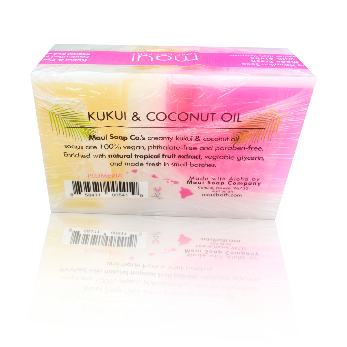 Maui Soap Co Plumeria Bar Soap with Kukui & Coconut Oil 6oz