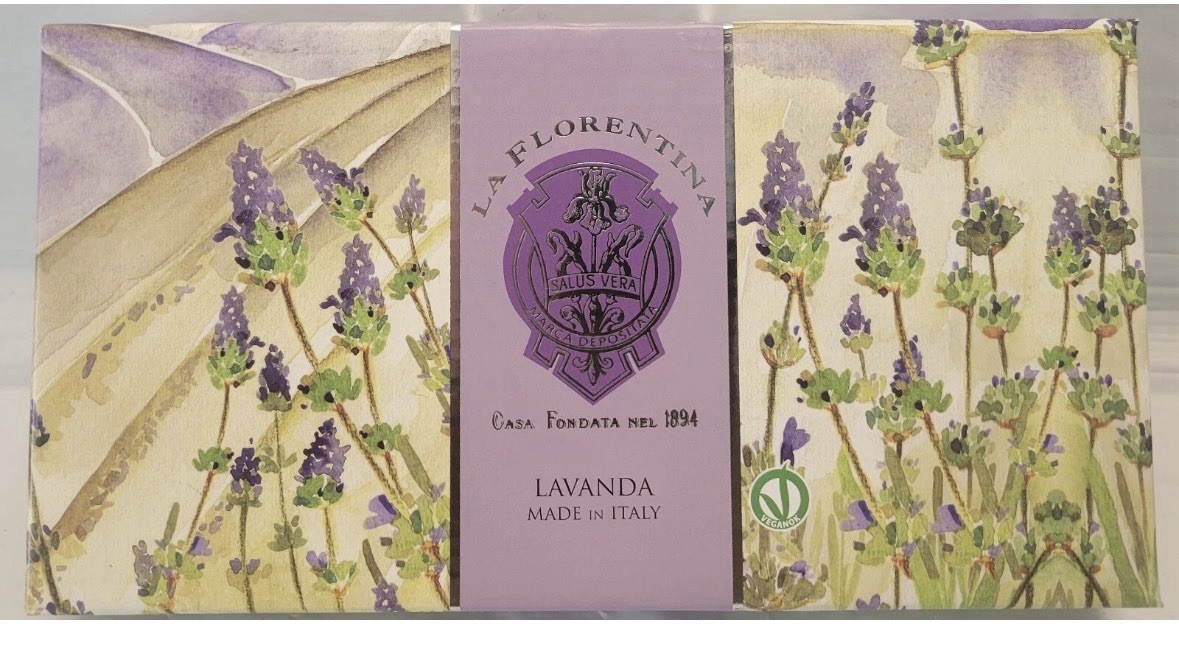 La Florentina Lavender Soap ITALY 3 X 5.3 Ounce Bars Lavanda Tuscan Handmade