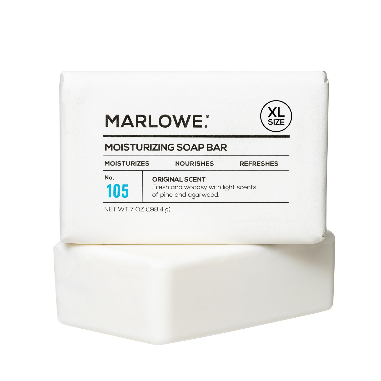 MARLOWE. No. 105 Bar Soap for Men 7 oz, Moisturizing Body Soap, Nourishing & …