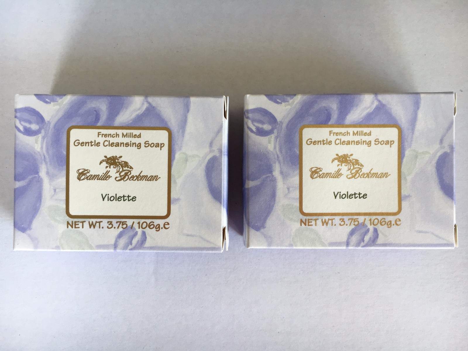 2 x CAMILLE BECKMAN ” VIOLETTE ” FRENCH MILLED GENTLE CLEANSING SOAPS