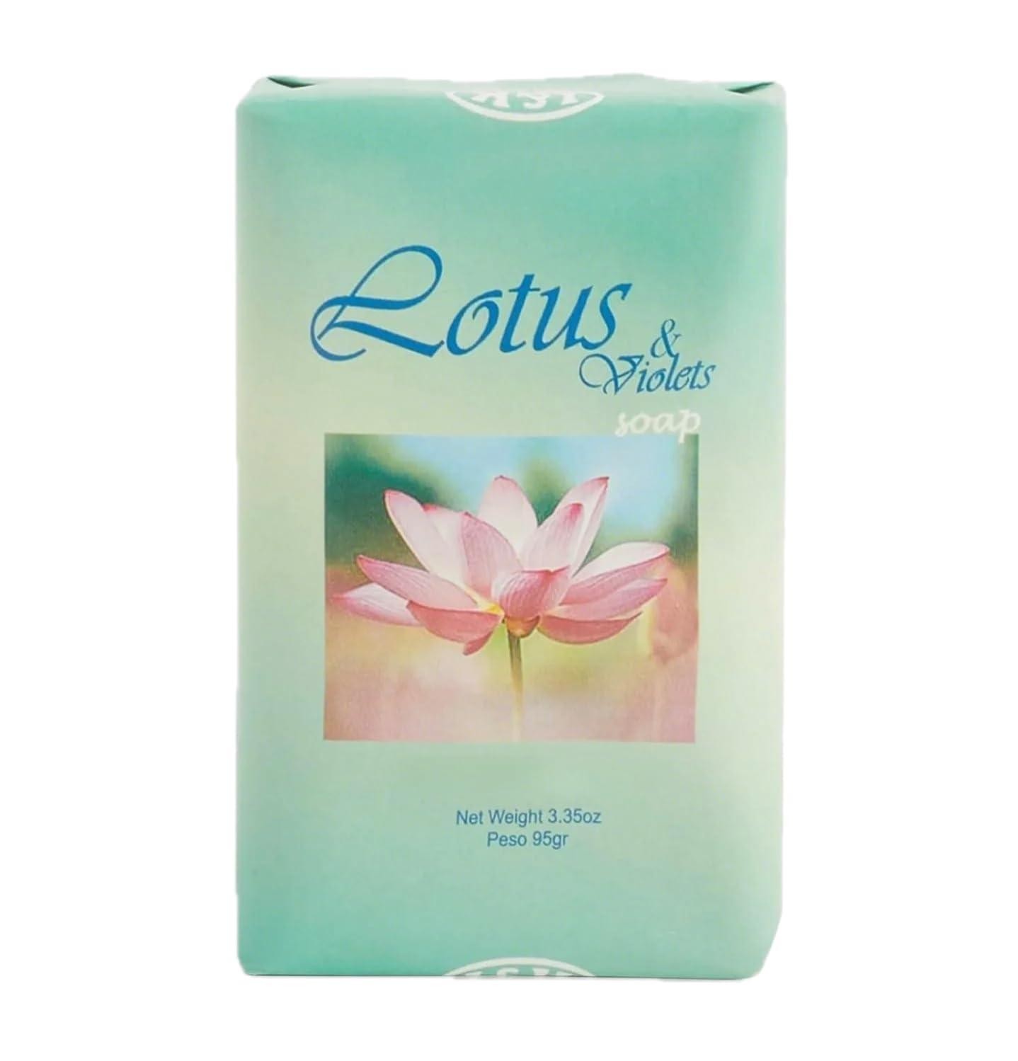 Lanman & Kemp Lotus & Violets Soap Bar 3.35 Oz (Pack of 4)