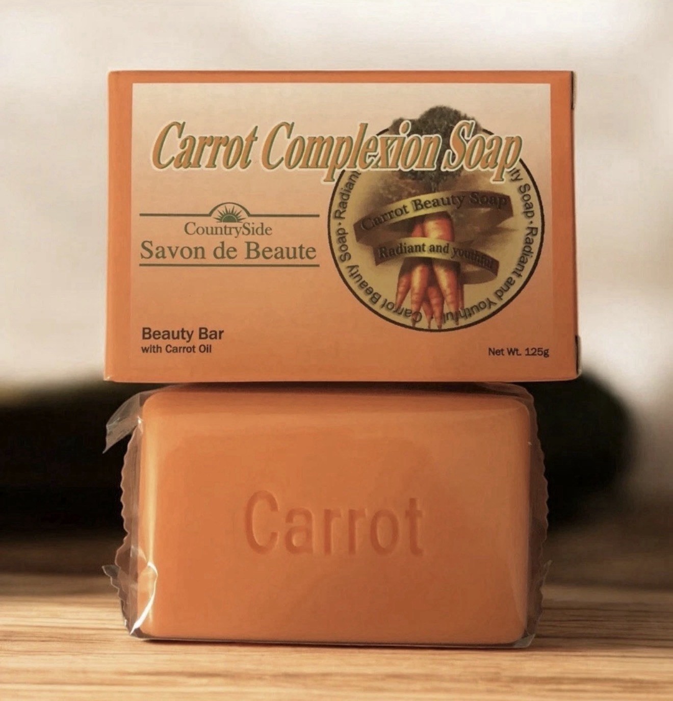 1 DOZEN Carrot Complexion Soap with Carrot Oil 12 BARS 125g Each FREE SHIPPING