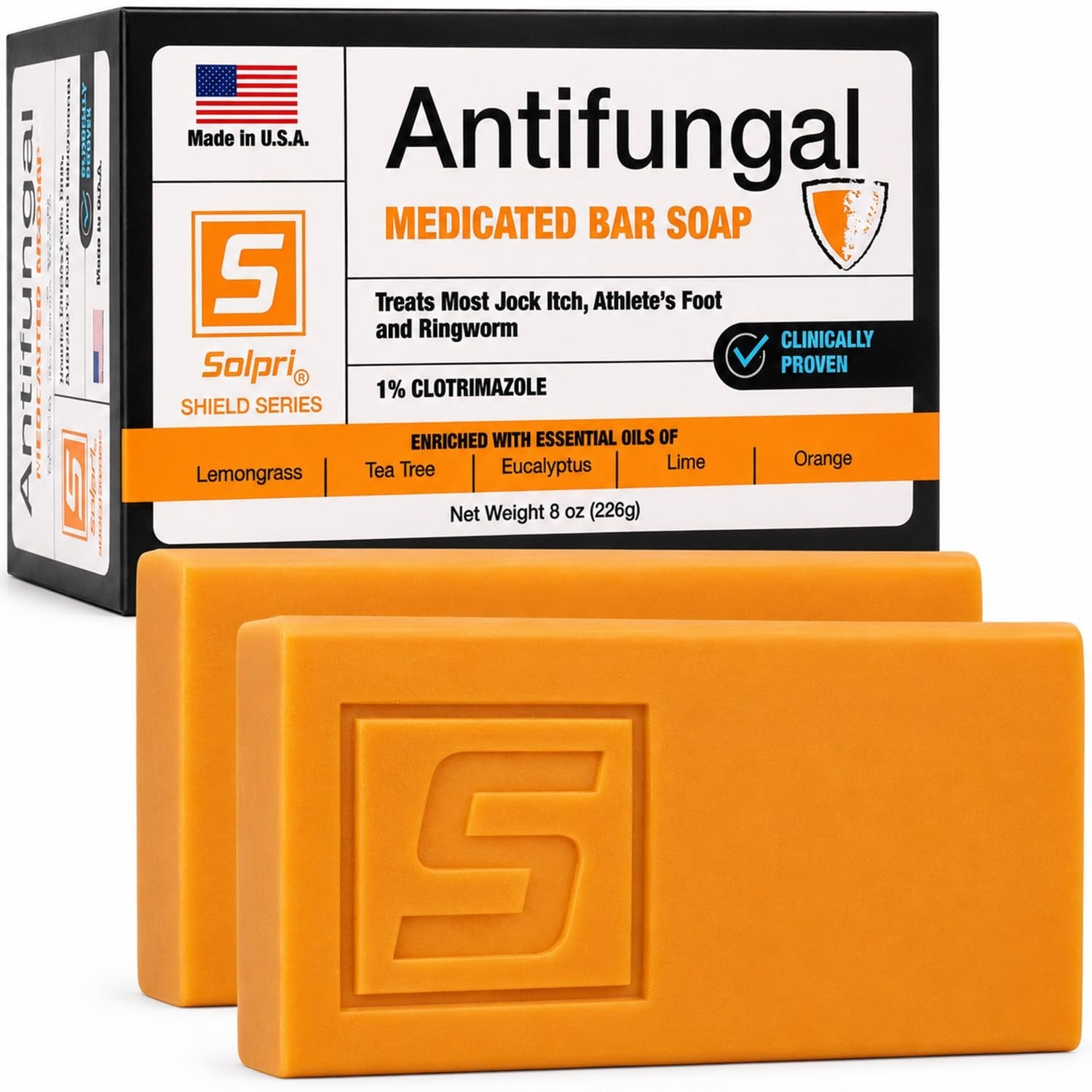 Antifungal Soap Bar with Tea Tree Oil – Medicated Relief for Athlete’s Foot & Ri