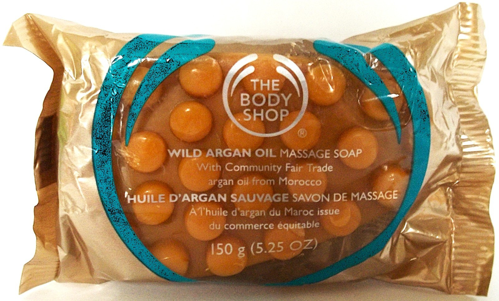Body Shop WILD ARGAN OIL Massage Bar Soap 5.25 oz/150 g, NEW
