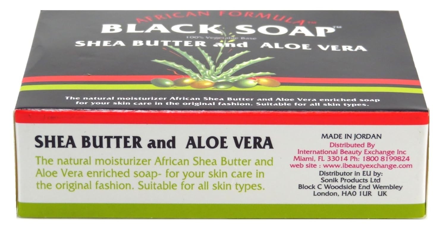 African Formula Black Soap Shea Butter & Aloe Vera 3.5 OZ