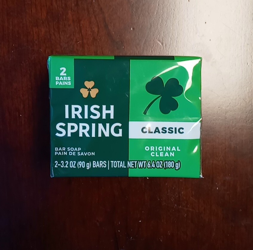 Irish Spring Original Scent Classic Bar Soap Pack of 2 – 3.2 oz Bars
