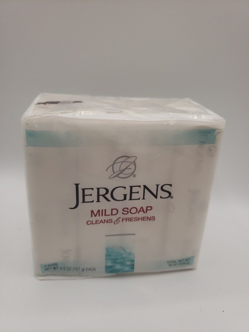 4 Bars Jergens Mild Soap 4.5 oz Bath Bar Mild w/ Tallow Tallowate Tallow Acid