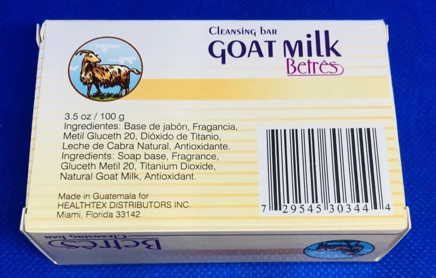Betres Goat Milk Cleansing Soap Bar 5 PACK Nourishing Moisturizing 3.5 oz each