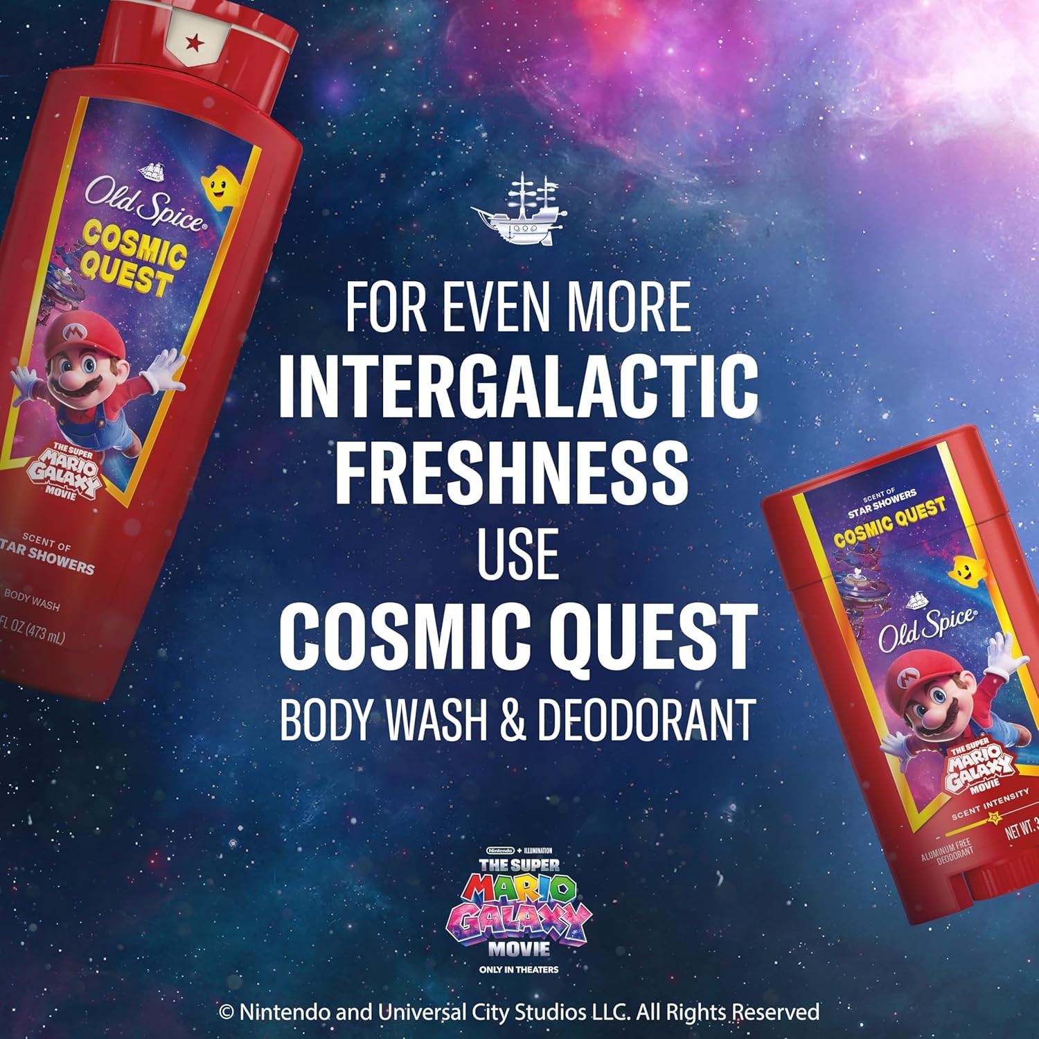 Old Spice Bar Soap for Men, x The Super Mario Galaxy Movie, Cold Pressed with Gr