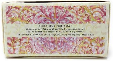 Greenwich Bay Trading Co. Shea Butter Soap, 12.9 Ounce, Rosewater & Jasmine, 3 P