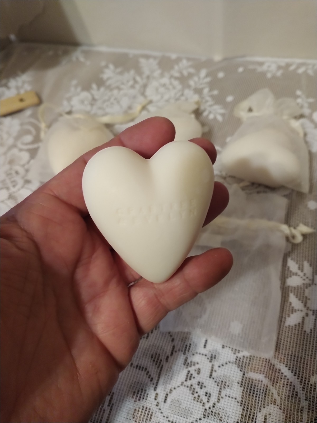 RARE Crabtree & Evelyn Passion Flower Heart Shaped Soap Guest Travel Size 2oz
