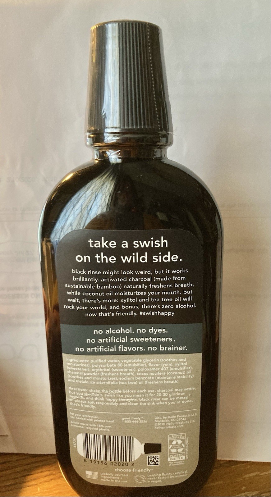 *Cellophaned Shut* Activated Charcoal Fresh Mint Mouthwash 16 Oz