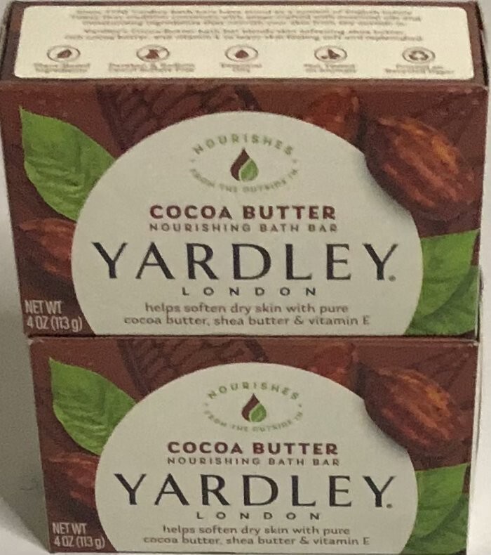 Yardley London Cocoa Butter Nourishing Bath Bar 4 OZ (2 Bars)