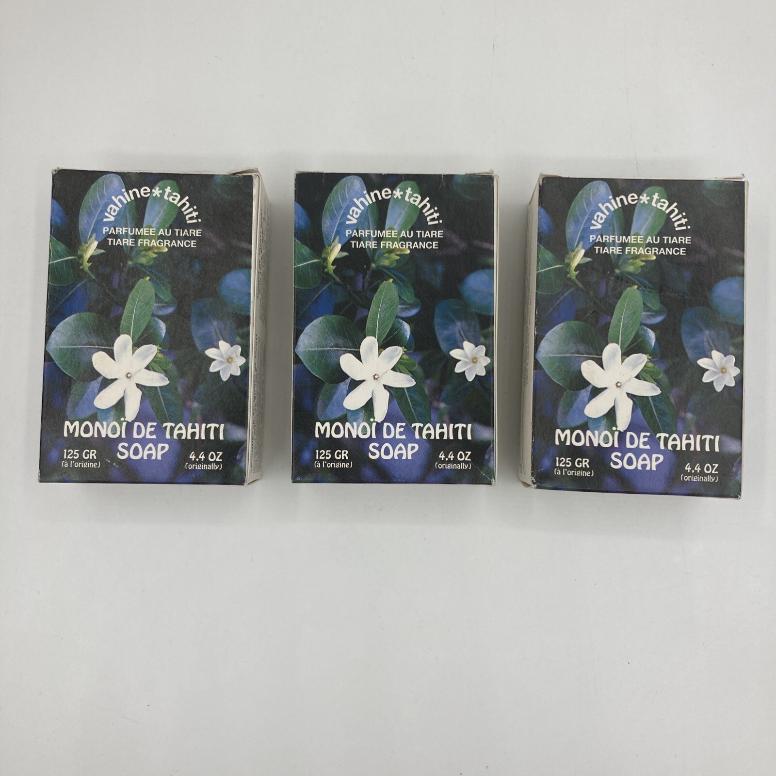 3x Vintage NOS 1980’s Vahine Tahiti Tiare Fragrance Monoi De Tahiti Soap RARE!