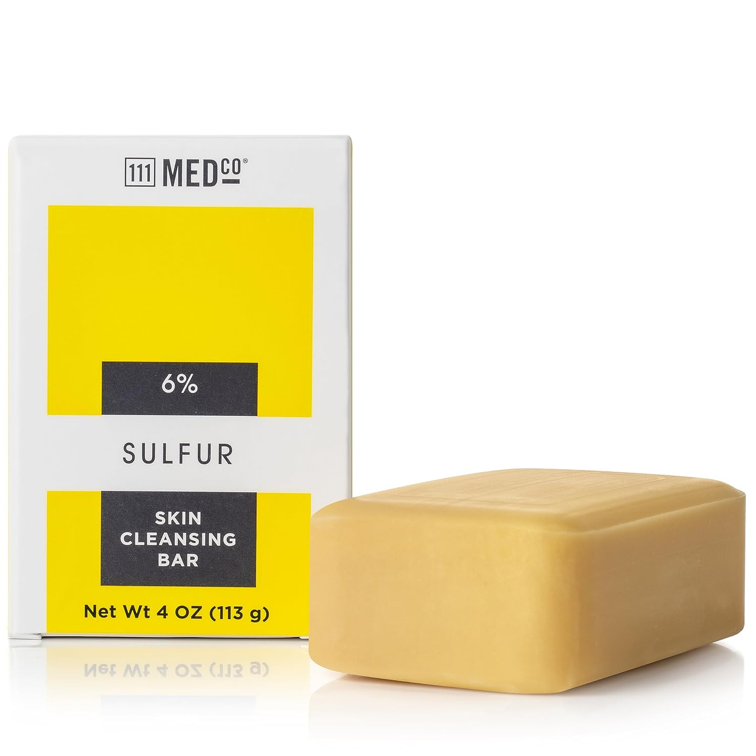 6% AZUFRE medicado 4oz. Barra de jabón limpiadora de la piel