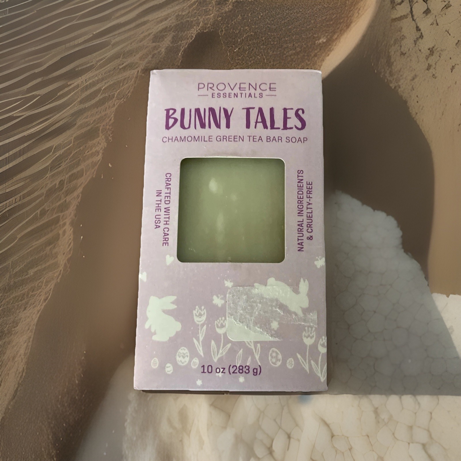 Easter Bunny Soap Bar 10oz Chamomile Green Tea USA Handmade Bunny Tails