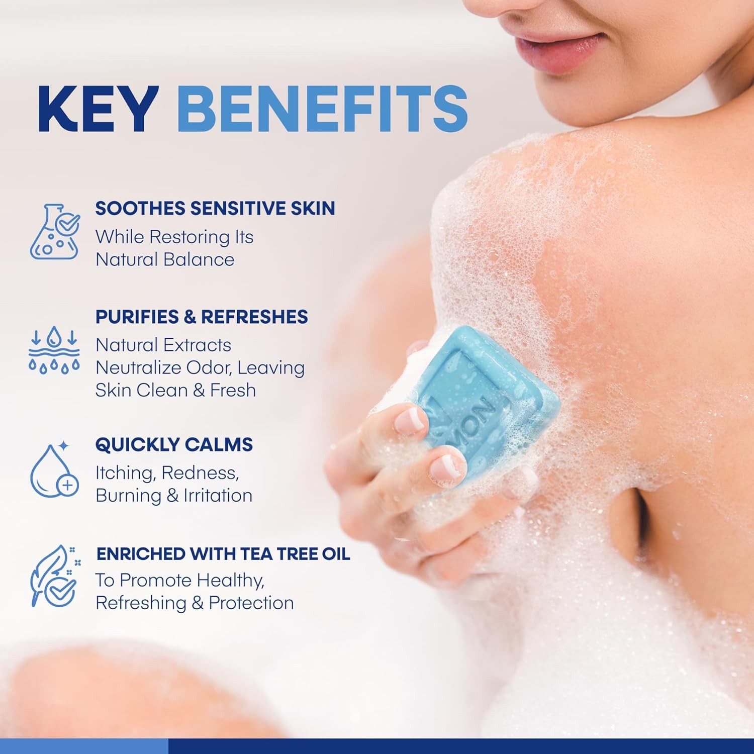 Hermon Antifungal Soap with Tea Tree Oil: Antifungal Treatment Bar Soothing Care