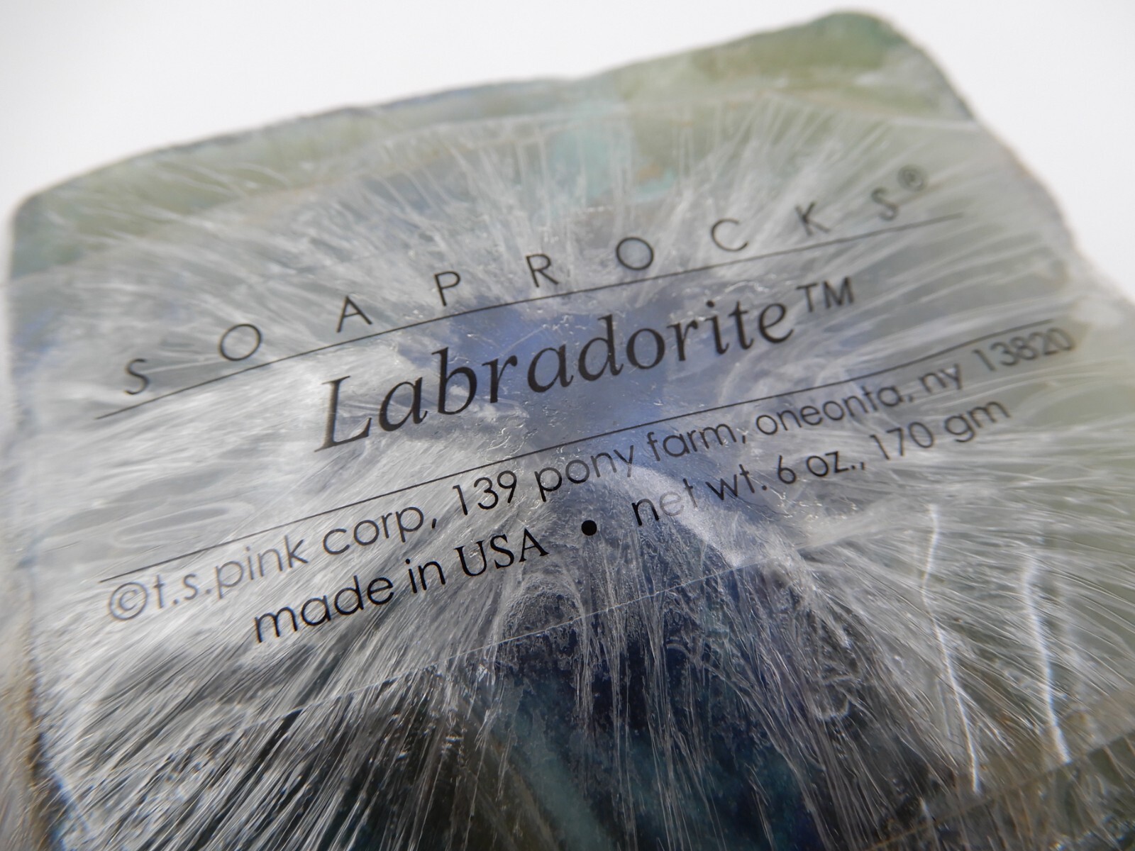 SOAP ROCKS ” LABRADORITE ” SOAP BAR BY T.S. PINK6 OUNCE, 170GM ~ MADE IN USA