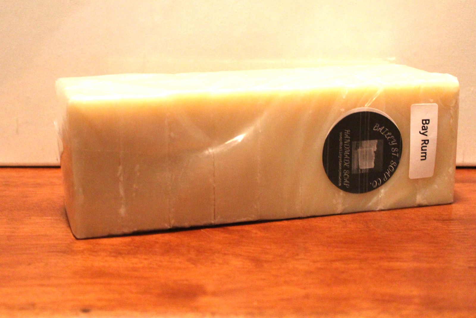 Bay Rum Cold Processed handmade soap loaf, 9 precut bars