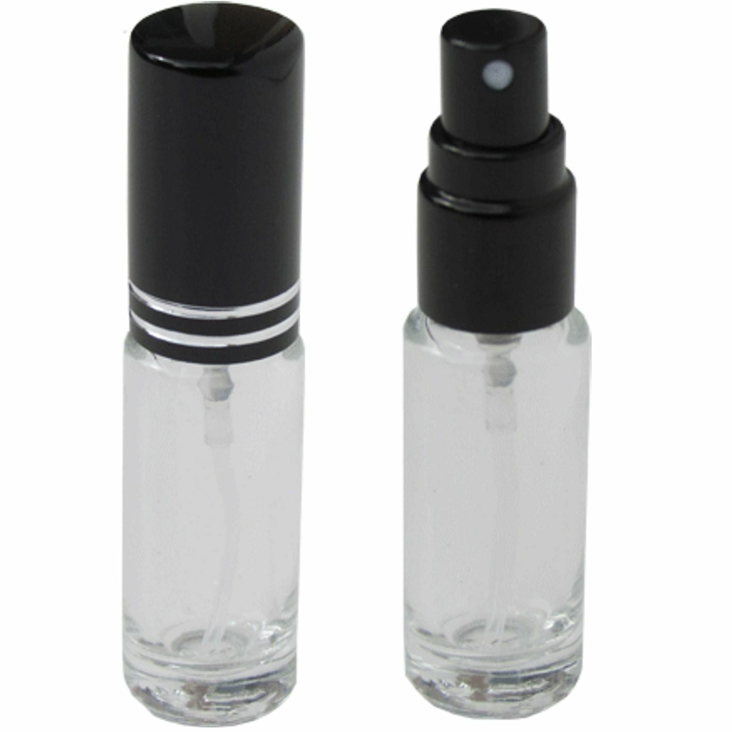 Refillable Cylinder Purse Perfume Spray Empty Glass Bottle Atomizer 1/6 oz 5ml