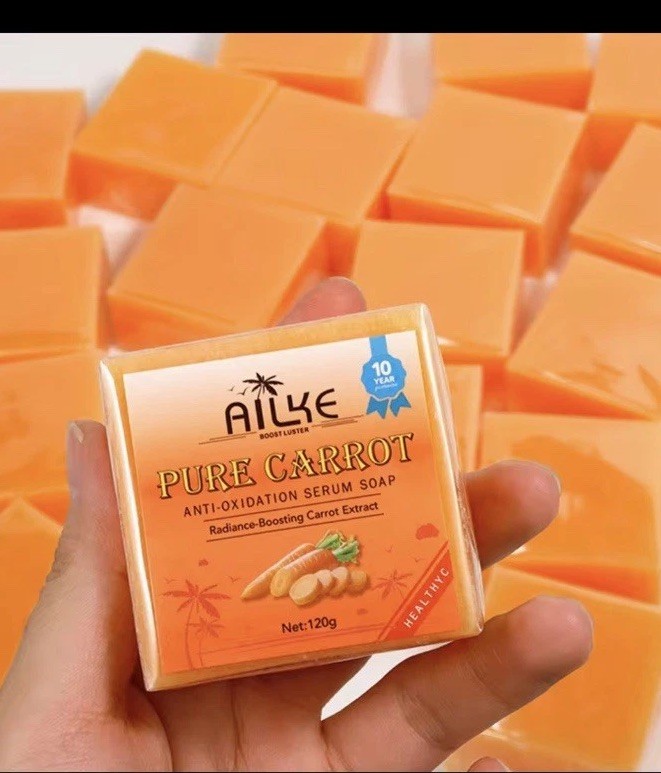 Pure Carrot Soap 120g – Brightening Serum Soap for Face & Body Radiance