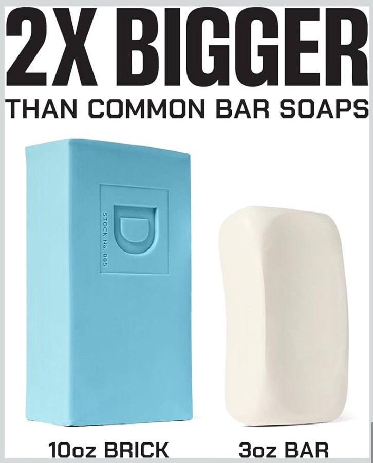 Duke Cannon Supply Co. Extra Large Bar Soap – Men’s Natural Bar Soap with Mascul