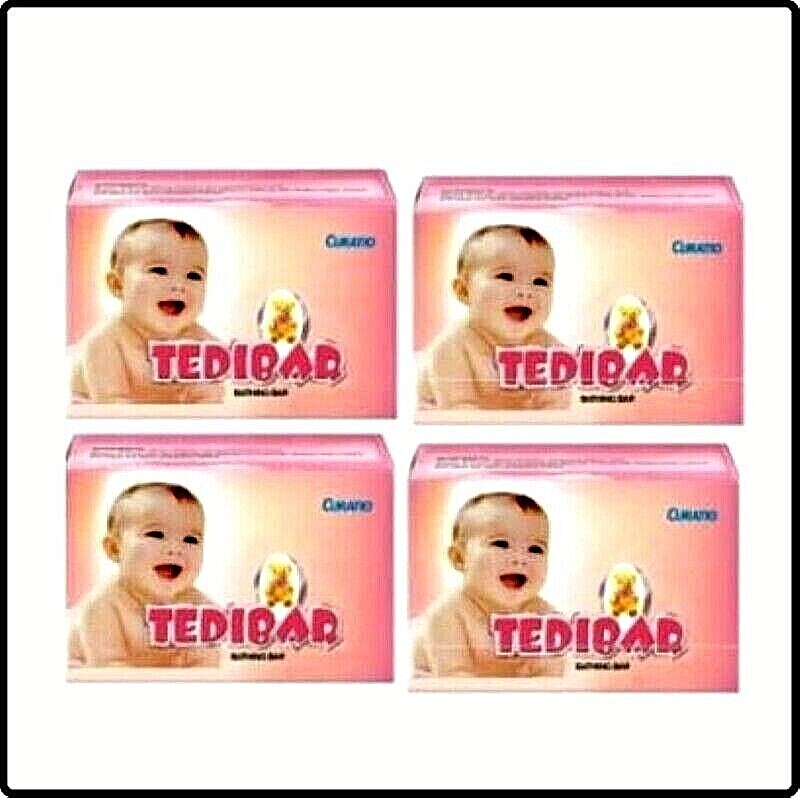 Curatio TEDIBAR Bathing Bar for Babies Sensitive Skin Friendly pH 5.5 (75g x 4)