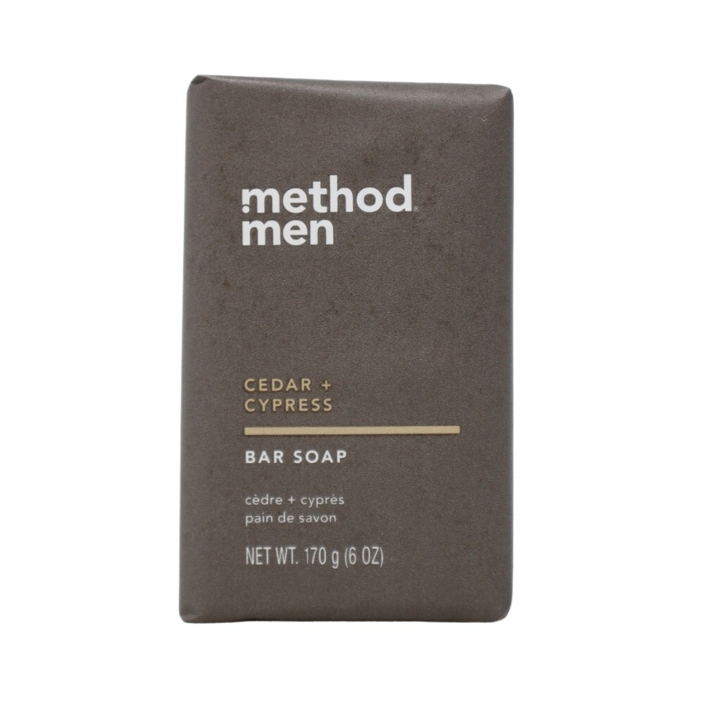 Method Men Cedar + Cypress Bar Soap, 6 Oz – Pack of 6 Soap Bars