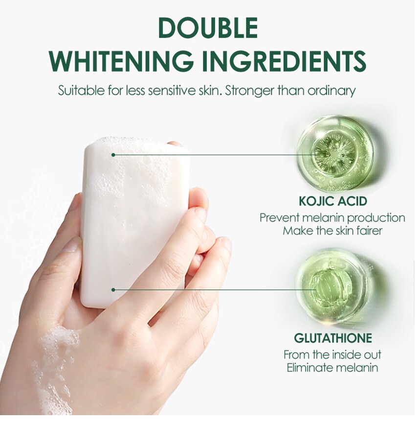 ( Pack of 6 )  Pure GLUTATHIONE SOAP Skin Whitening Bleaching Facial Soap 140g