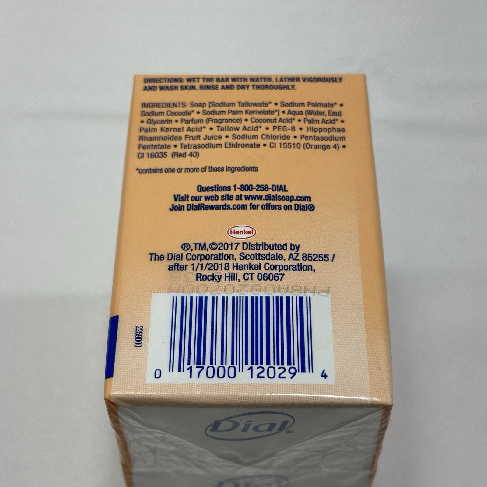 Dial Moisture Glycerin Bar Soap with Sea Berries 1- 3 Count Pack -4 oz Bars NOS