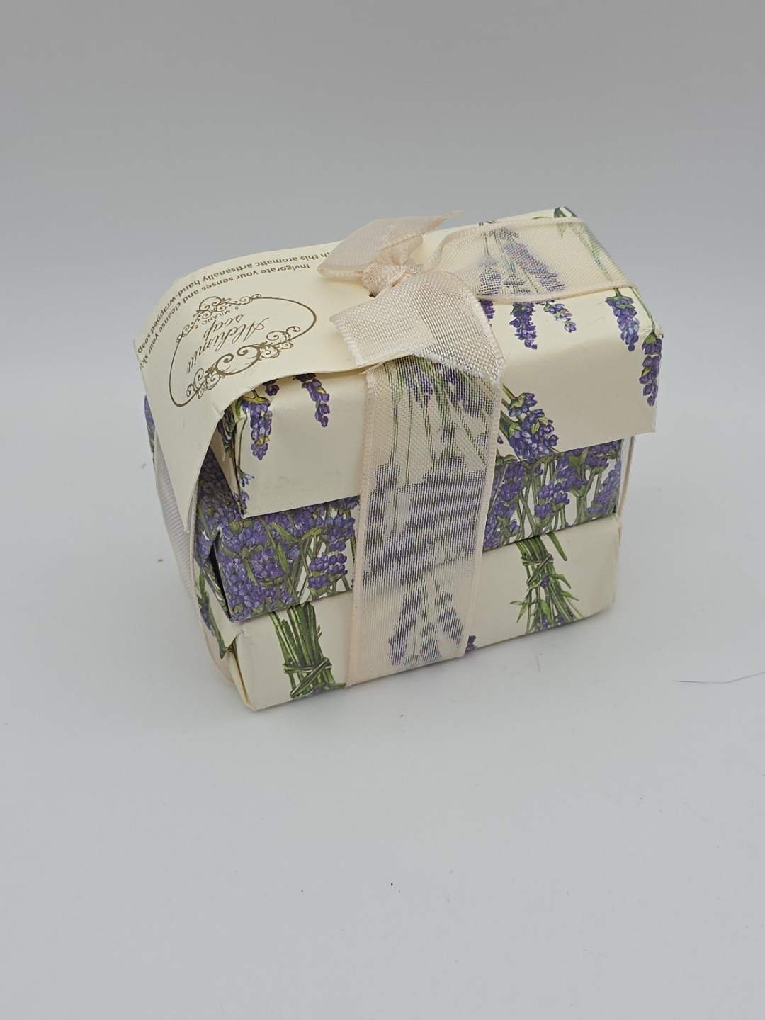 Alchimia Italy Lavender Soap Set of 3 Bars 10.5 oz Total