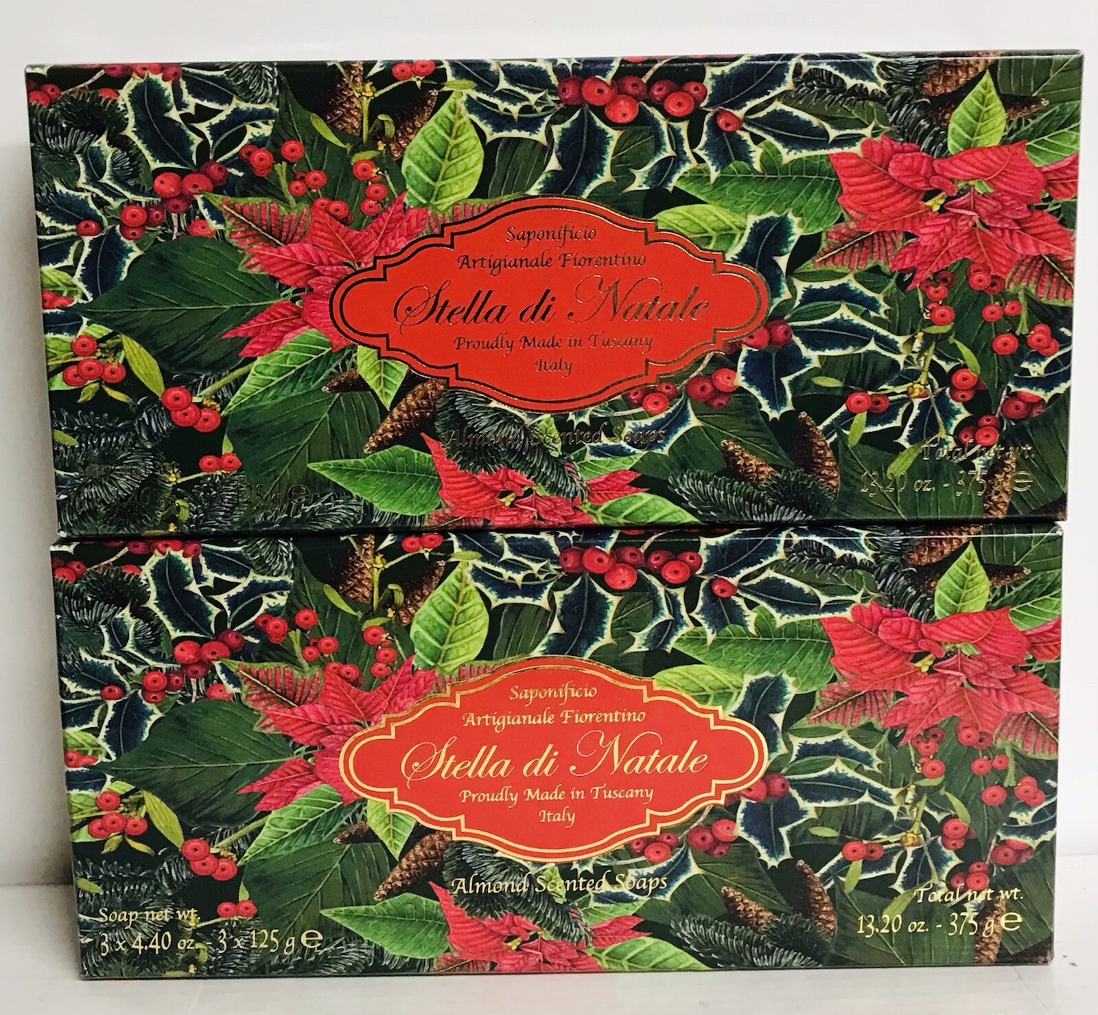 2-Pack Saponificio ~ Almond Handmade Bar Soap 6 Bars 125 g Each