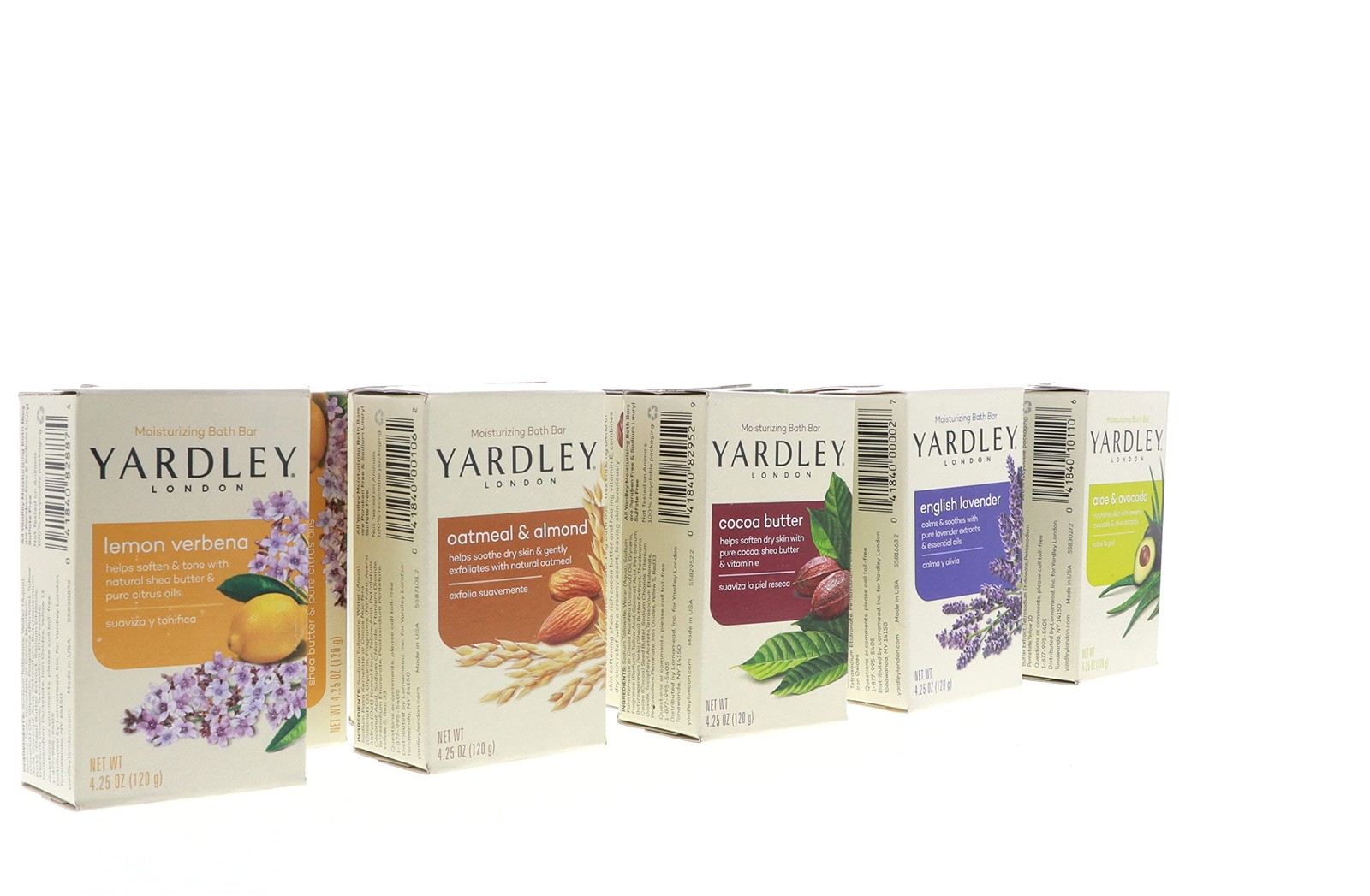 Pack De 10 Jabones De Bano Lavanda Avena Cacao Aloe Verbena