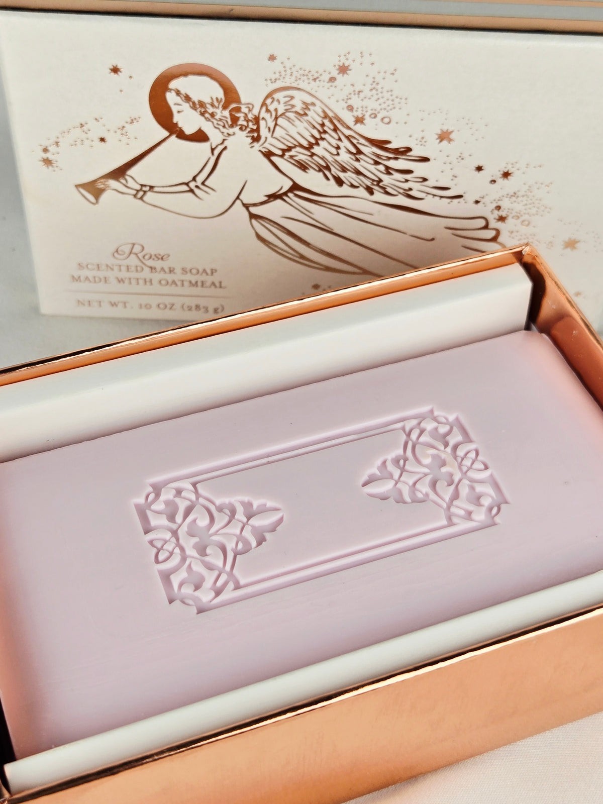 XL Romantic Victorian Angel Rose Scented Soap Gift Pink Creamy Oatmeal 10oz Spa