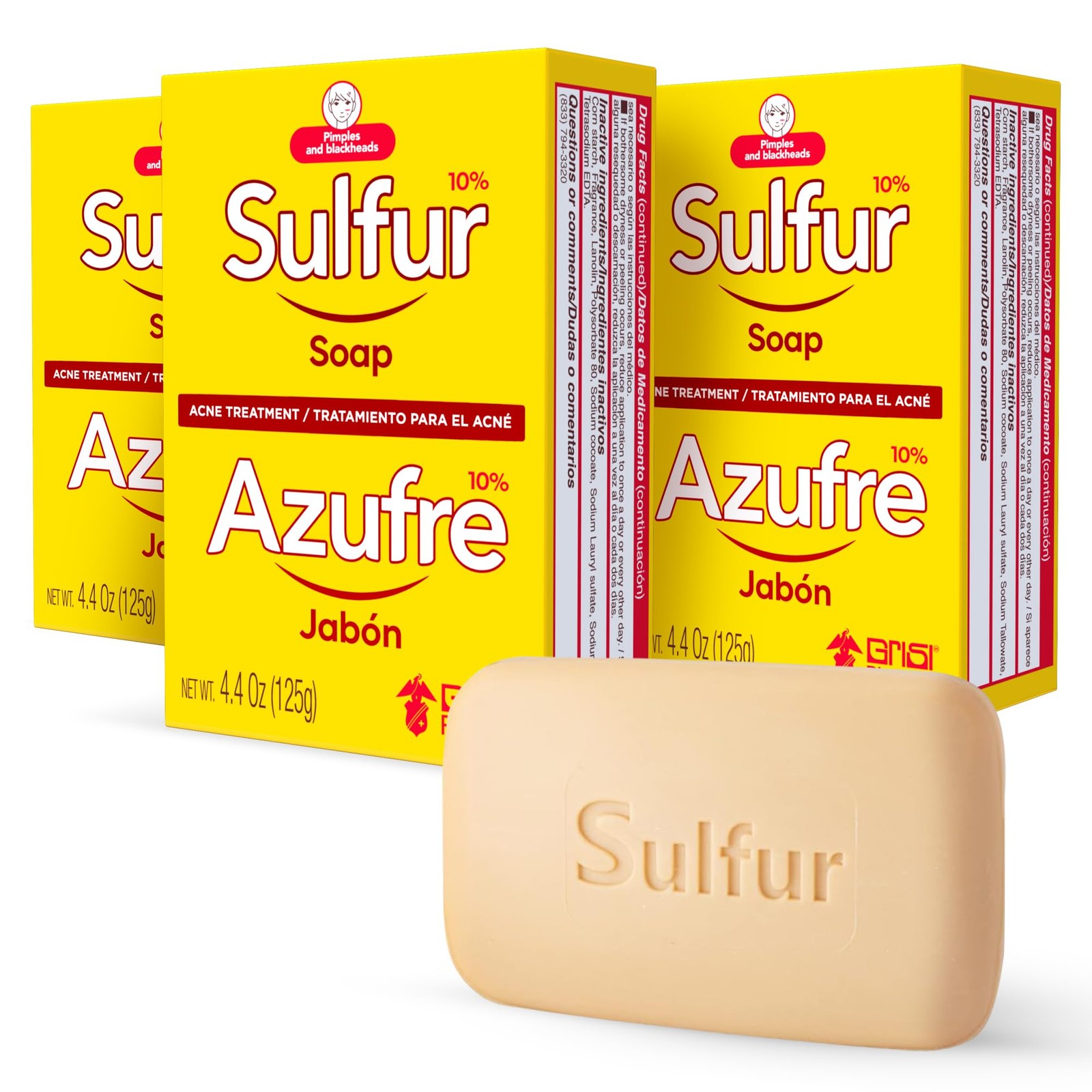 Grisi Acne Treatment Soap Deep Cleansing, AcneFighting, Reduces Inflammation,…
