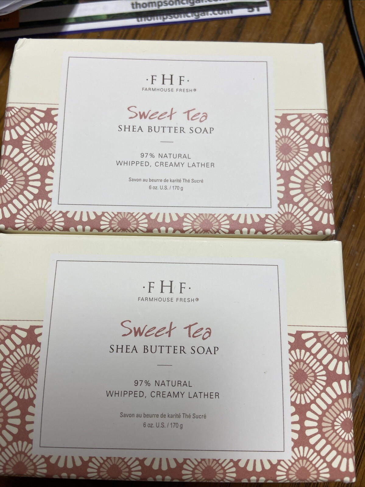 Farmhouse Fresh Sweet Tea. Shea Butter Soap (2) Bars. 97% Natural Whipped Lather