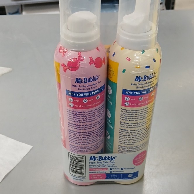 Mr. Bubble Foam Soap Twin Pack Vanilla, Paraben/Phthalate-Free 5.5 oz