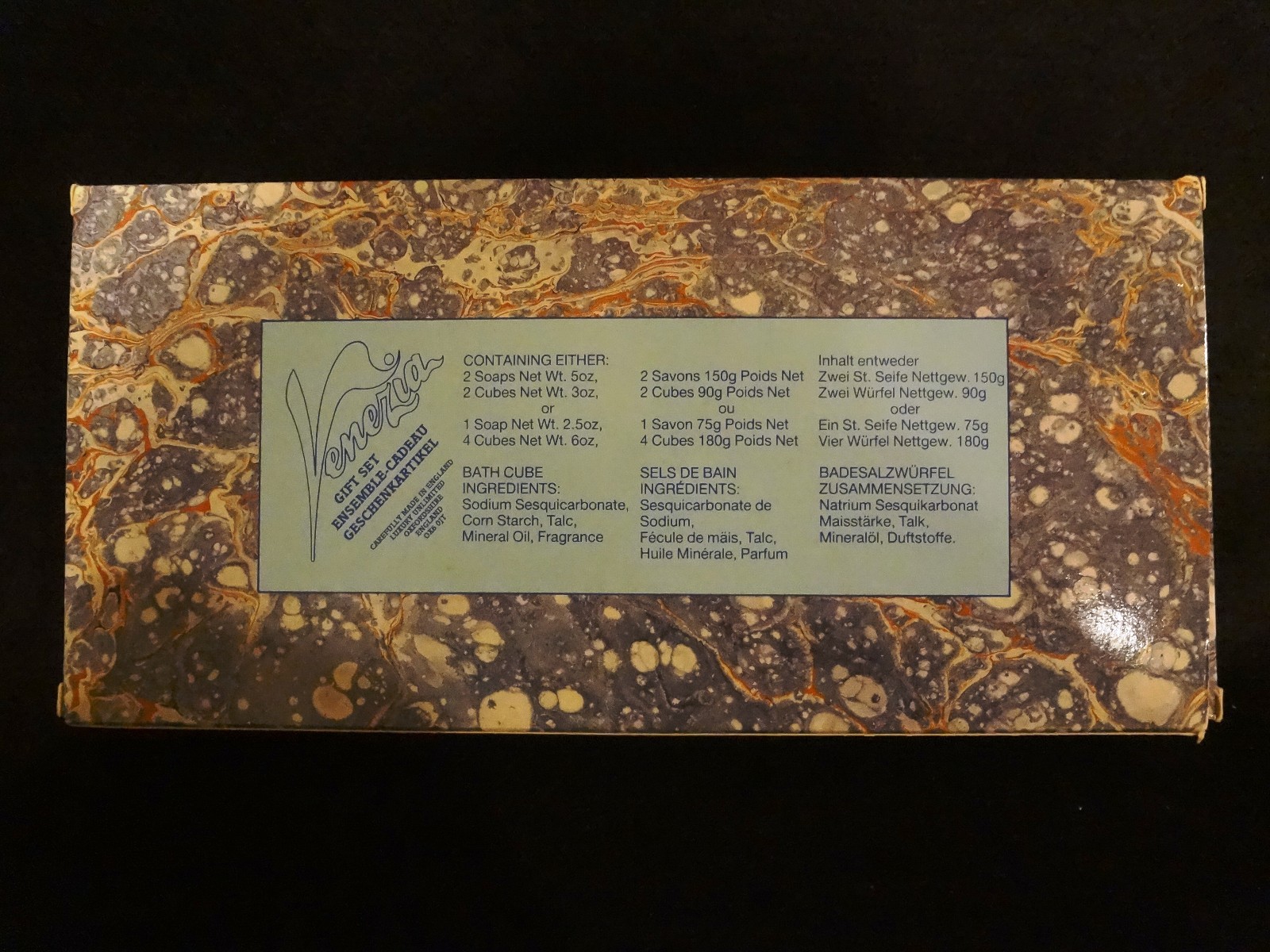 Venezia Soap & Bath Cube Set ~ NEW in BOX ~ Made in Oxfordshire England