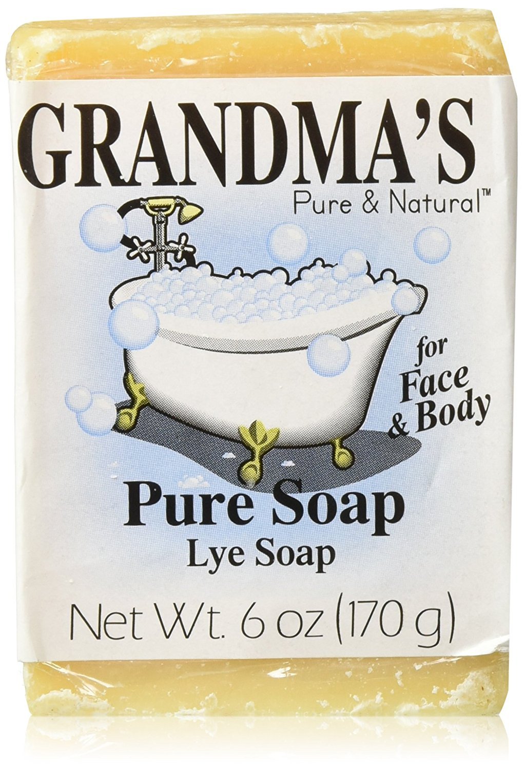 Grandma’s Lye Soap Pure & Natural 6oz Bar Unscented
