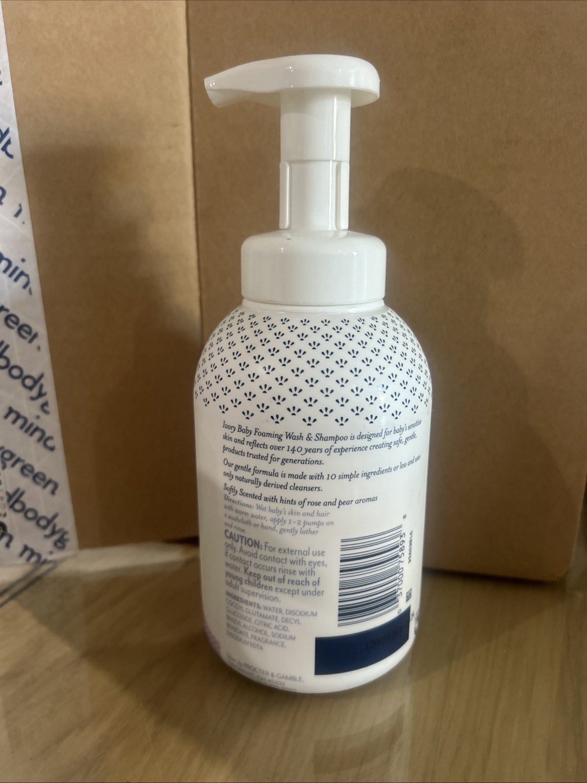 Ivory Baby Foam Wash & Shampoo, Softly Scented, 16.9 fl oz/500 mL NEW