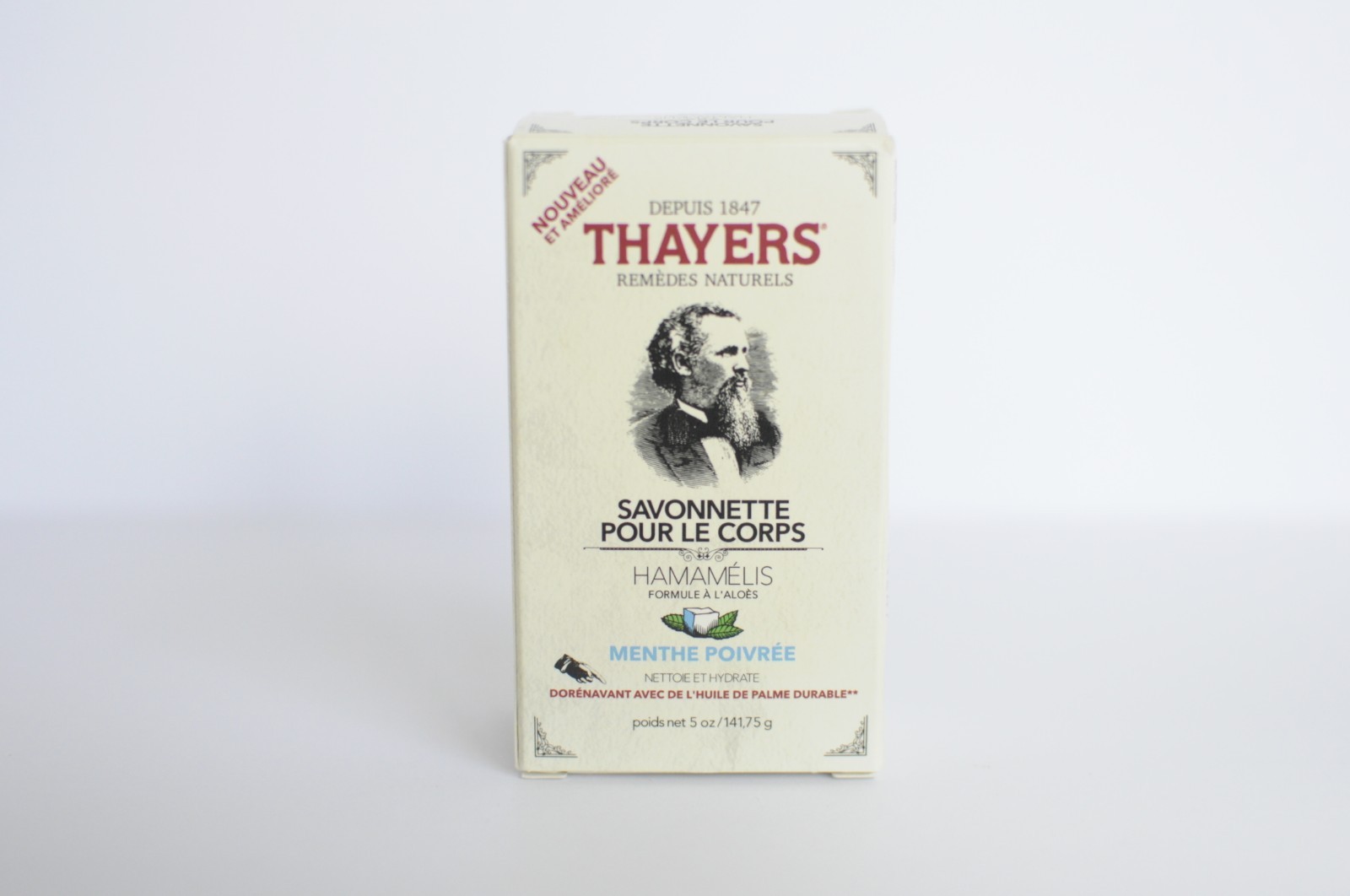 1 Thayers Body Bar Peppermint Witch Hazel Aloe Vera 5 oz New