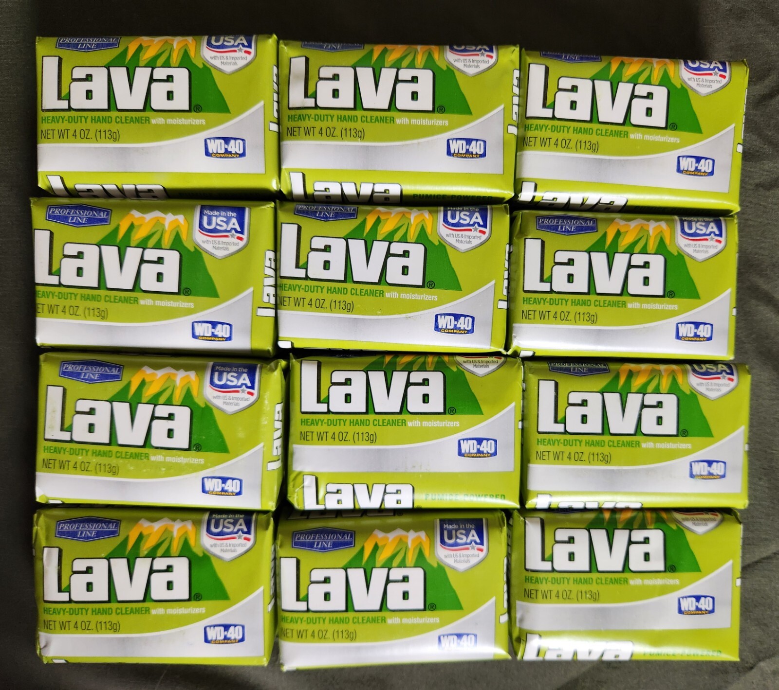 23 pack Lava Heavy Duty Professional Hand Cleaner WD40 4 Oz Bar Soap Moisturizer