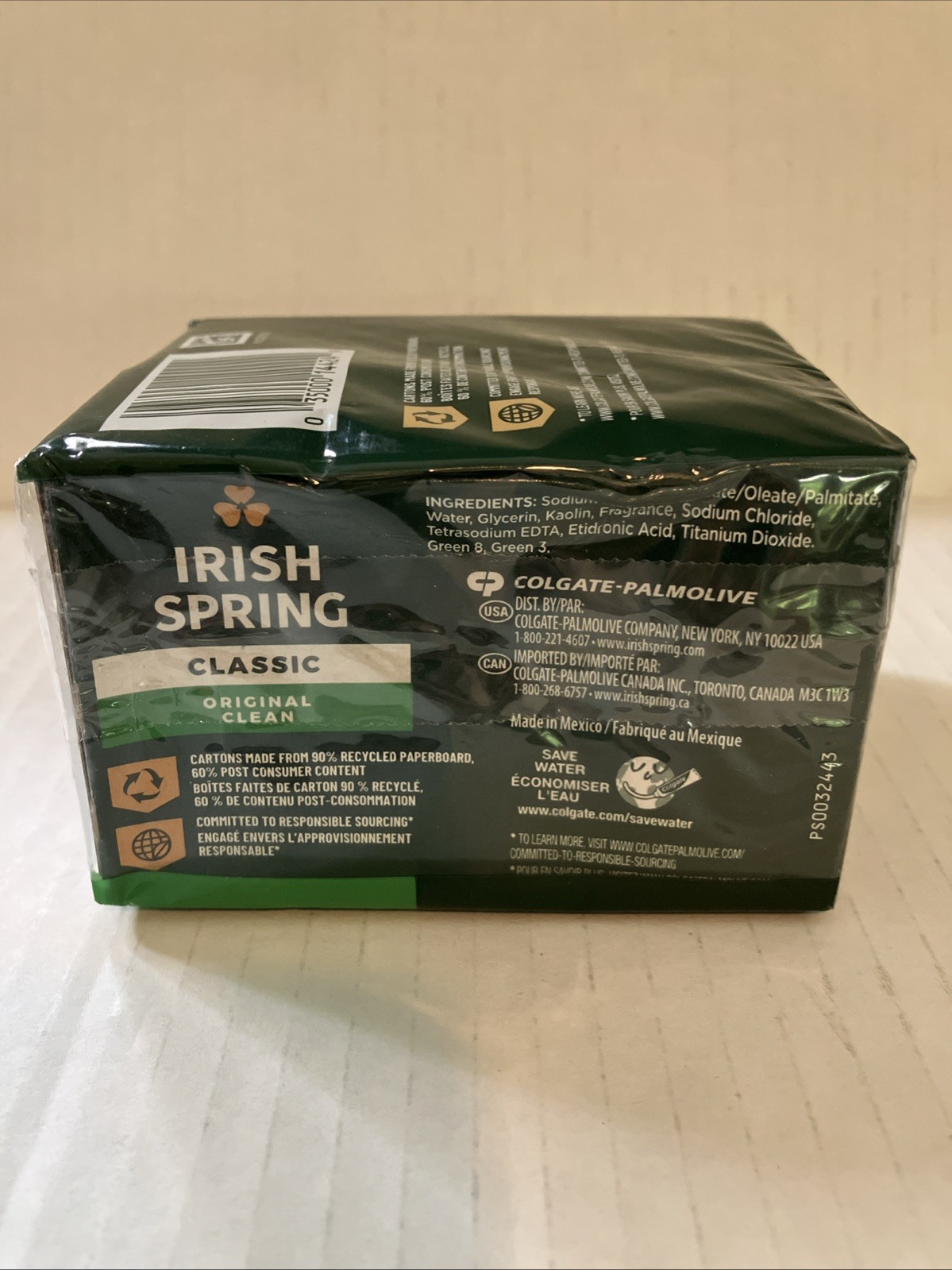 Irish Spring Original Scent Bar Soap 3.2 oz 1 Pack Of 2 Brand New & Sealed NOS