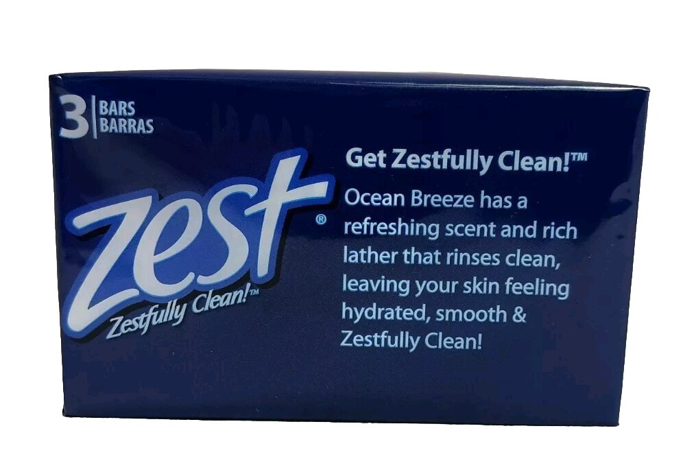 6 Bars Zest Ocean Breeze Soap 4 Oz. Each