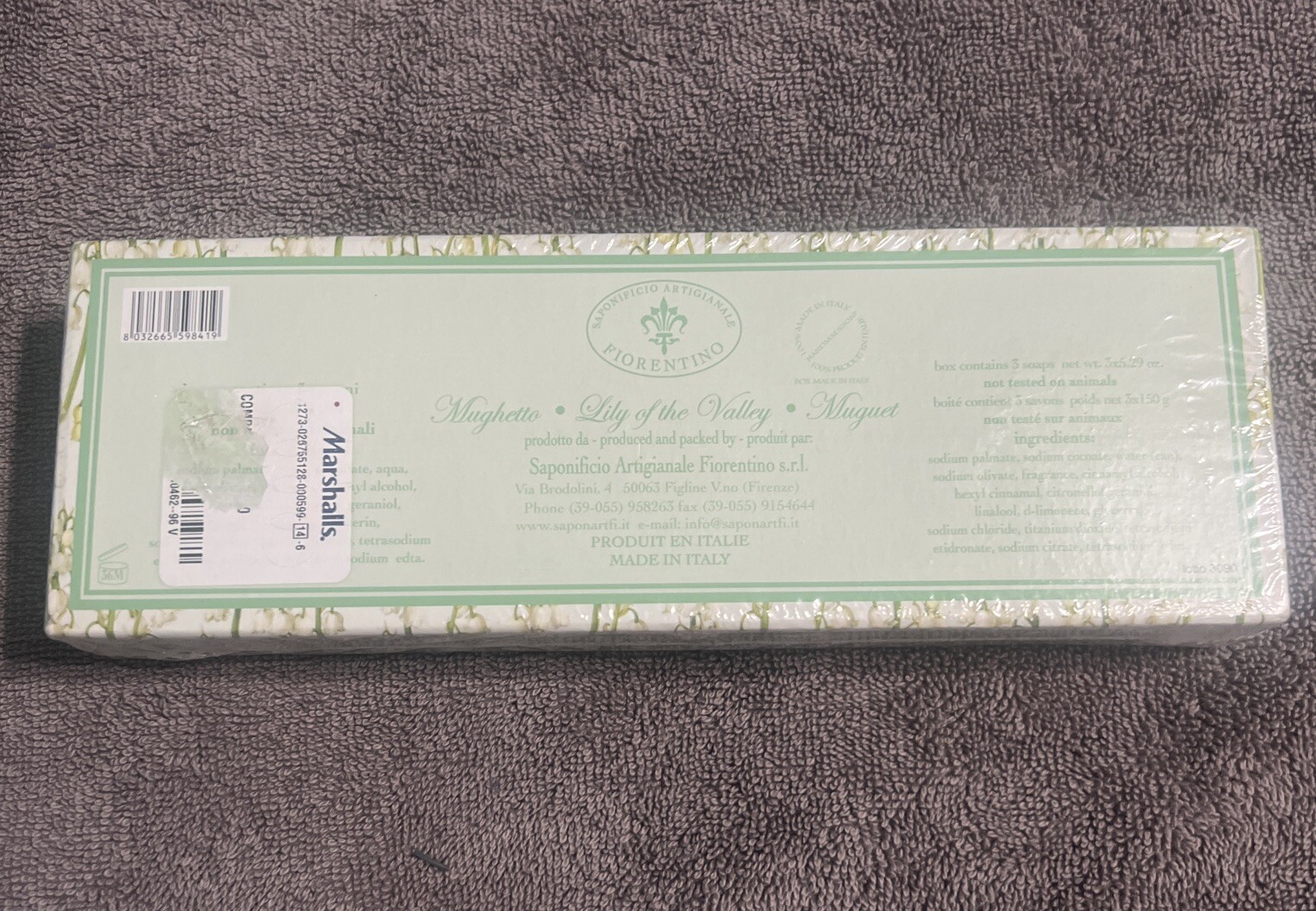 Set of 3- Fiorentino Lily Of the Valley -3 X 5.29 oz Luxury-Italy Sealed