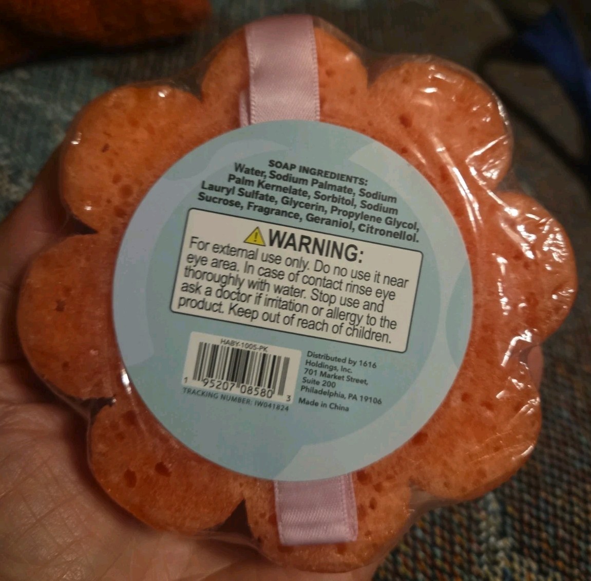 Soap Infused Loofah Sponge ROSE 2.82 oz.