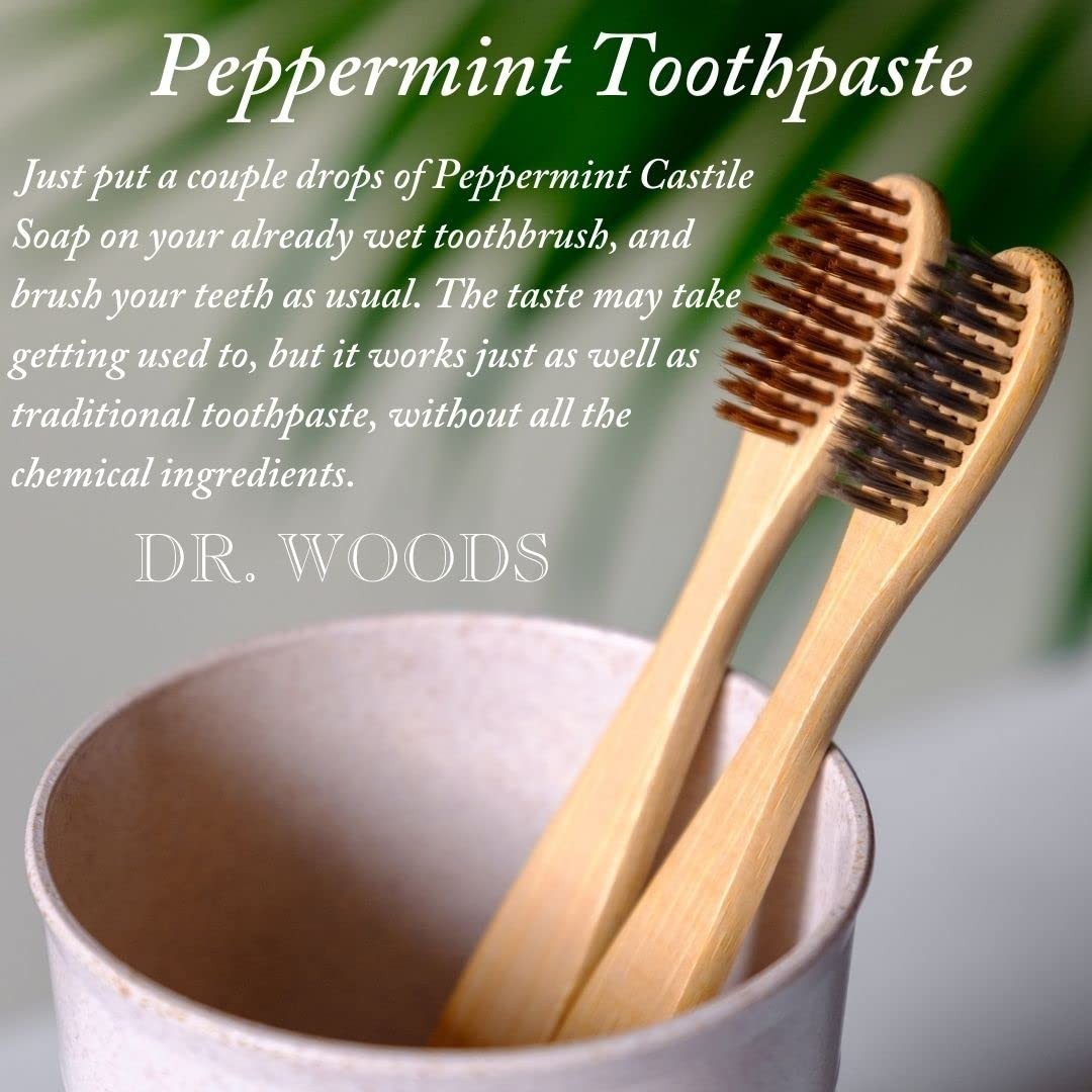 Dr. Woods Pure Peppermint Castile Soap Liquid 32 oz All Natural 3 PACK 96oz Lot